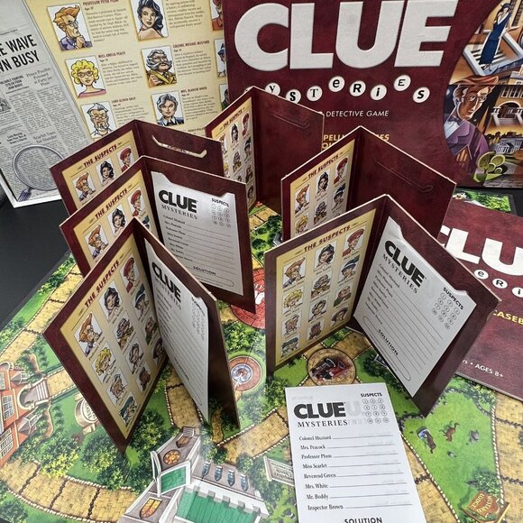 2005 Clue Mysteries Decoding Detective 50 Cases Board Game Parker Bros COMPLETE - Picture 7 of 16